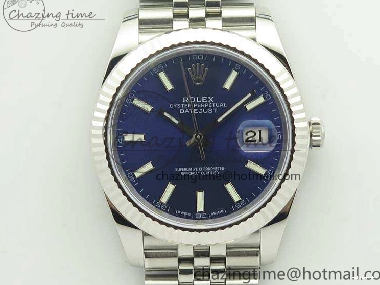 Stick Blue On Best 1:1 126334 REF SS DateJust Version Bracelet Markers New Jubilee A3235 Dial Edition 0301